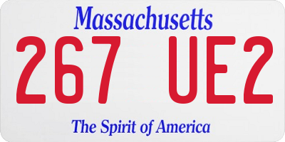 MA license plate 267UE2