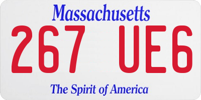 MA license plate 267UE6