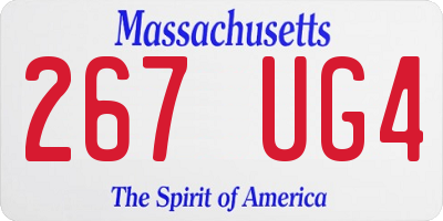 MA license plate 267UG4