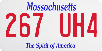 MA license plate 267UH4