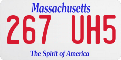 MA license plate 267UH5