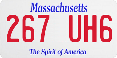 MA license plate 267UH6