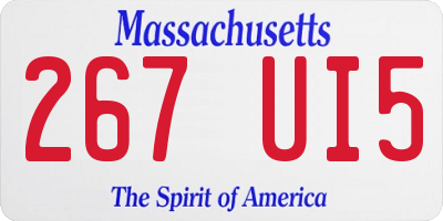 MA license plate 267UI5