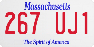 MA license plate 267UJ1