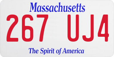 MA license plate 267UJ4