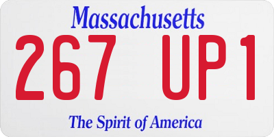 MA license plate 267UP1