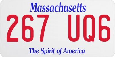 MA license plate 267UQ6
