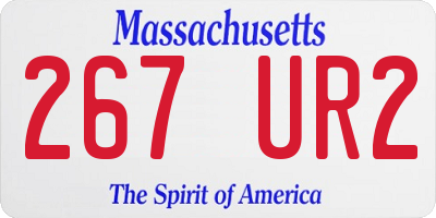 MA license plate 267UR2