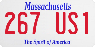 MA license plate 267US1
