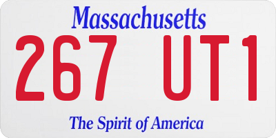 MA license plate 267UT1