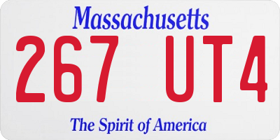 MA license plate 267UT4