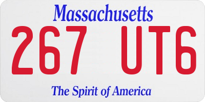 MA license plate 267UT6