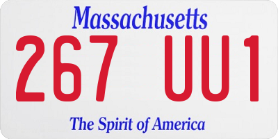 MA license plate 267UU1