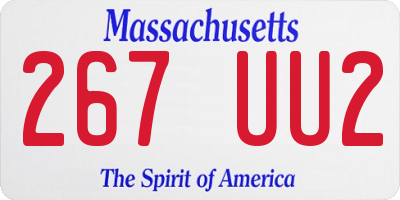 MA license plate 267UU2