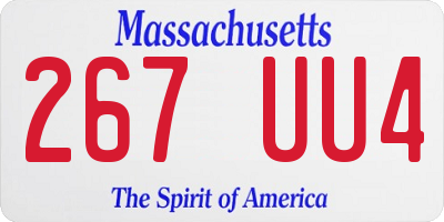 MA license plate 267UU4