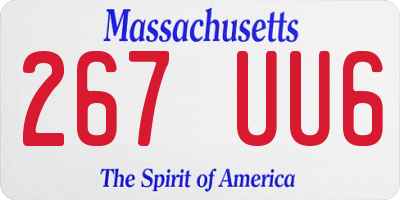 MA license plate 267UU6