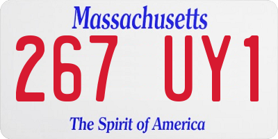 MA license plate 267UY1