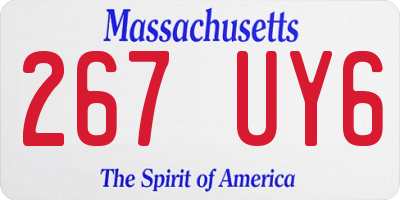 MA license plate 267UY6