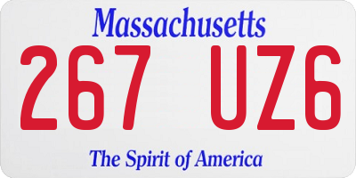 MA license plate 267UZ6