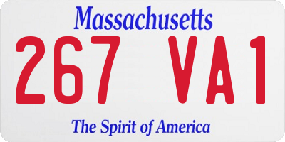 MA license plate 267VA1