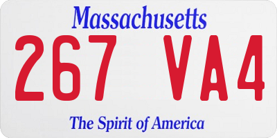 MA license plate 267VA4