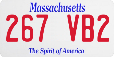 MA license plate 267VB2