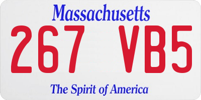 MA license plate 267VB5