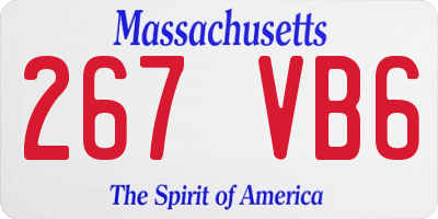 MA license plate 267VB6
