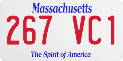 MA license plate 267VC1