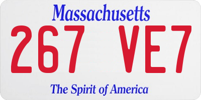 MA license plate 267VE7