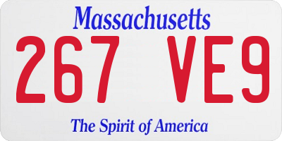 MA license plate 267VE9
