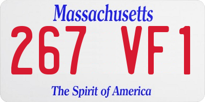 MA license plate 267VF1
