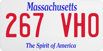 MA license plate 267VH0