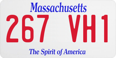 MA license plate 267VH1