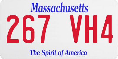 MA license plate 267VH4