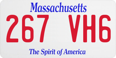 MA license plate 267VH6