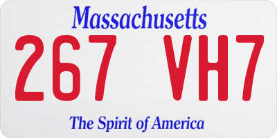 MA license plate 267VH7