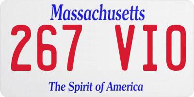 MA license plate 267VI0