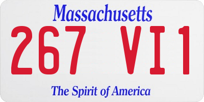 MA license plate 267VI1