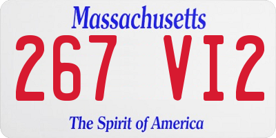 MA license plate 267VI2
