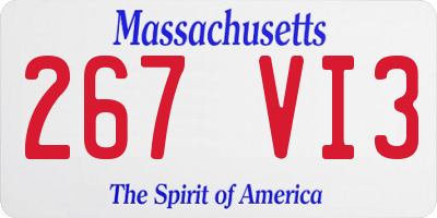 MA license plate 267VI3