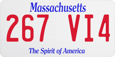 MA license plate 267VI4