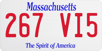 MA license plate 267VI5