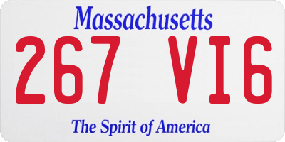 MA license plate 267VI6