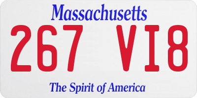 MA license plate 267VI8