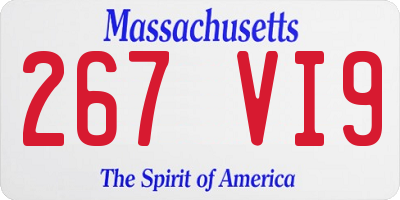 MA license plate 267VI9