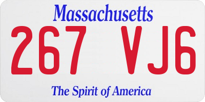 MA license plate 267VJ6