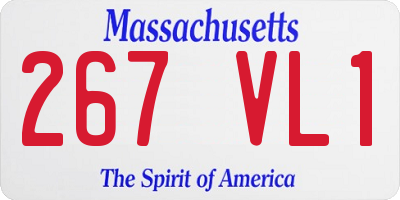 MA license plate 267VL1