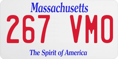 MA license plate 267VM0