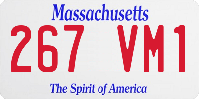 MA license plate 267VM1